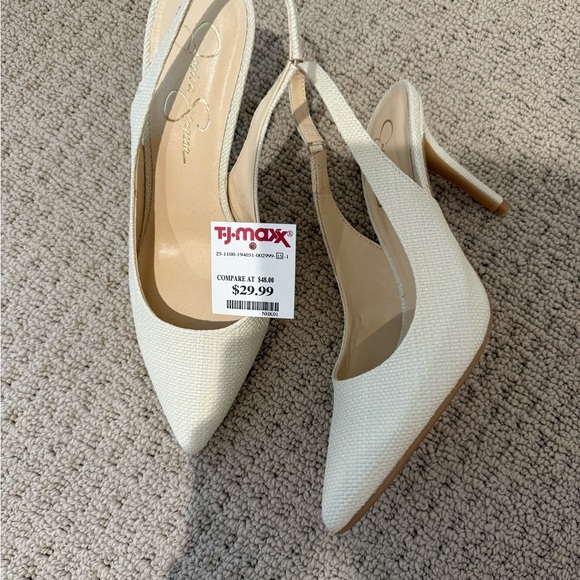 Jessica Simpson Cream Slingback Heels NWT - Picture 6 of 6